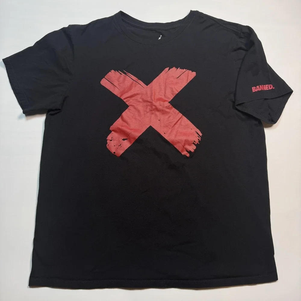 Nike Air Jordan 2015 Banned Bred Shirt Mens XL Black Red 10.18.84 561416-00A